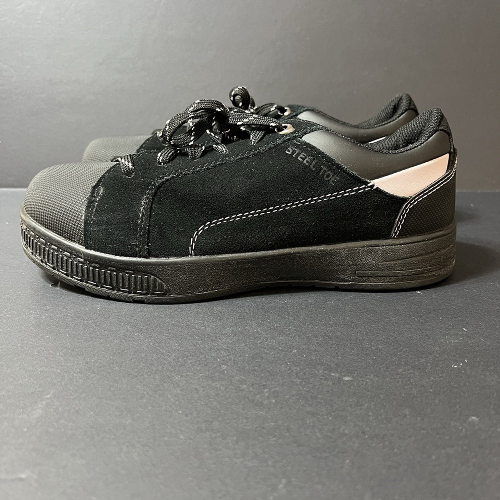 Brahma Steel Toe Work Wear Utility Black Shoes Womens Size 7.5 Slip Resistant